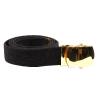 Military Belt with golden buckle, Available in 9 different colors Color : Black
