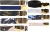 Military Belt with golden buckle, Available in 9 different colors